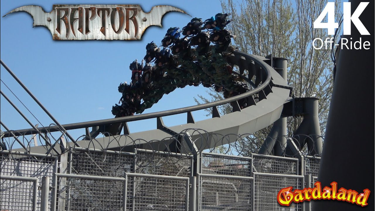 Raptor - 4K Off-Ride - Gardaland - B&M Wing Coaster - Cinematic