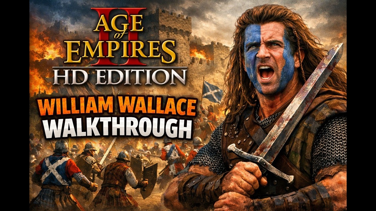 Age Of Empires 2 HD Edition: William Wallace Learning Campaign Walkthrough/Playthrough