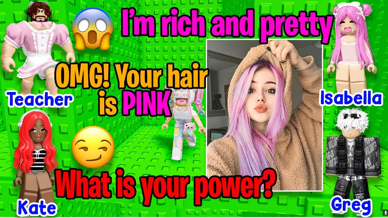 ❤️💛💚 TEXT TO SPEECH 🌈 My Rarest Hair Color Gives Me The Strongest Power 💥 Roblox Story