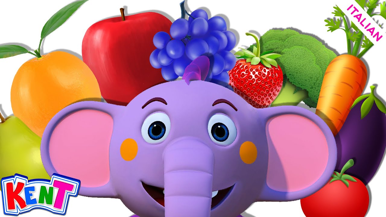 Kent elefante | Indovina Frutta E Verdura (Guess the Fruits) Cartone Animato Educativo Per Bambini