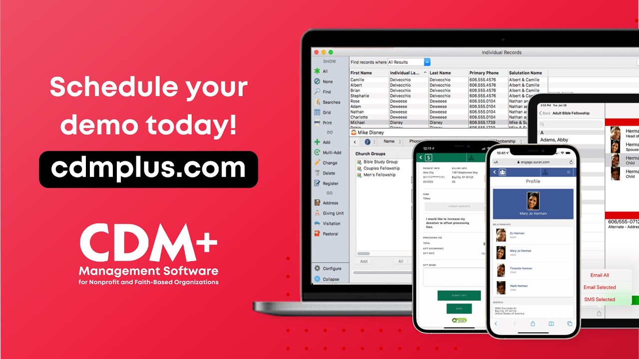 CDM+ Nonprofit and Faith-Based Management Software | Get Connected