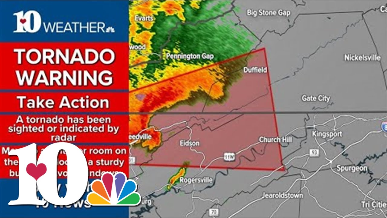 Tornado Warning issued for Hawkins and Hancock counties until 7 p.m.