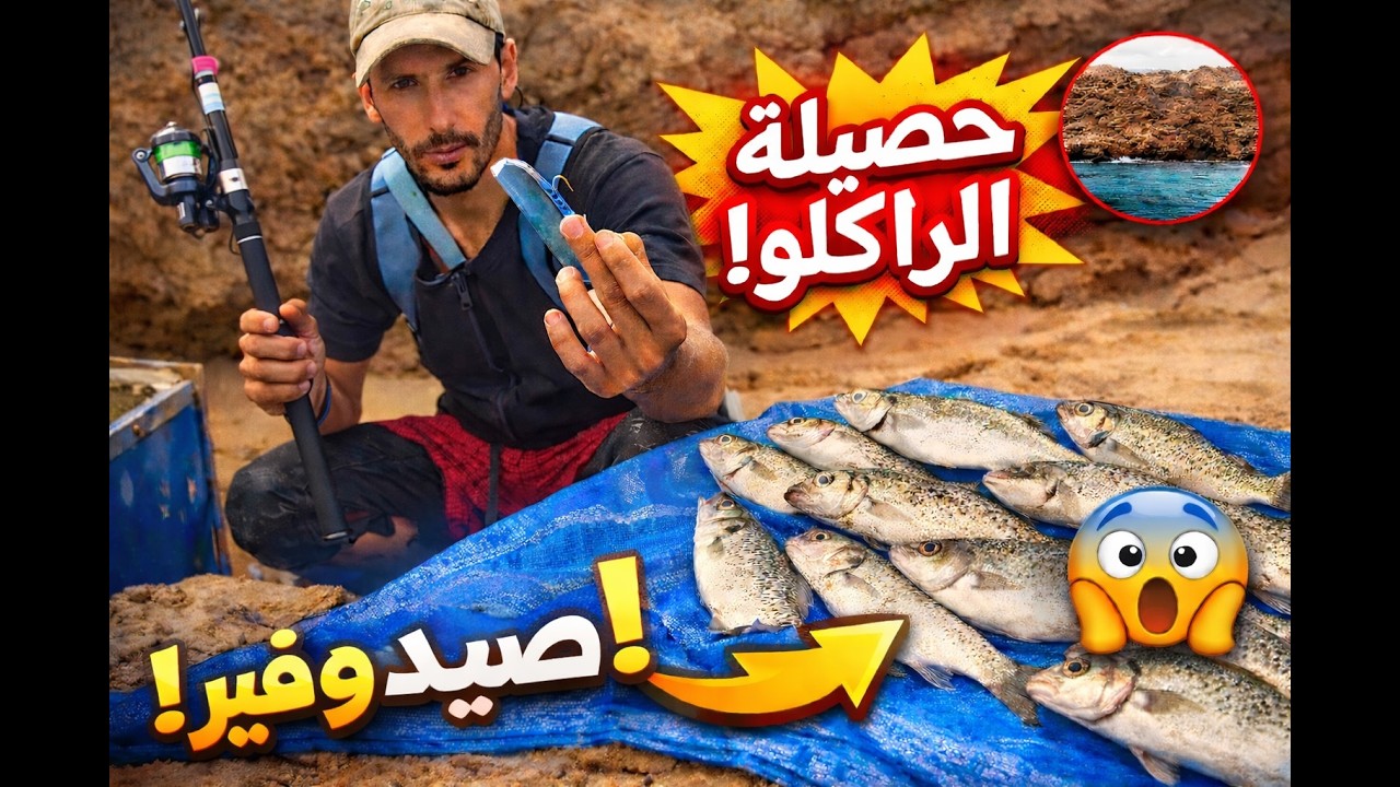حصيلة سمك ابلاغ وسمك القرب بالراݣلوا الهيبريد الإصطناعي بي 5 دراهم