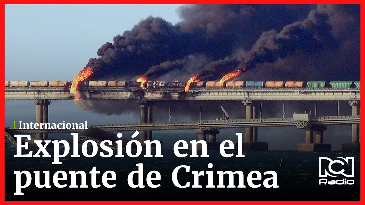 Explosión en el puente de Crimea, joya de Putin