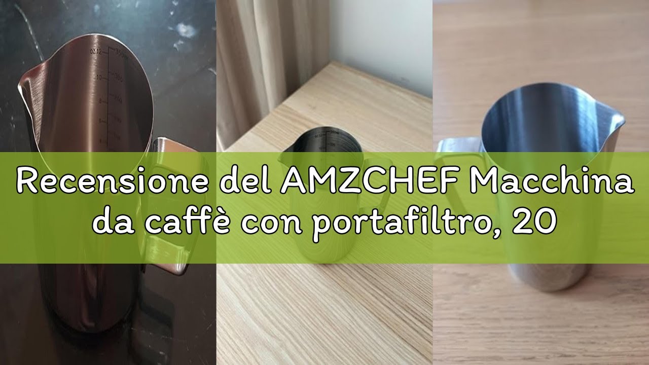 Recensione del AMZCHEF Macchina da caffè con portafiltro, 20 bar con display LED, macchina da espres