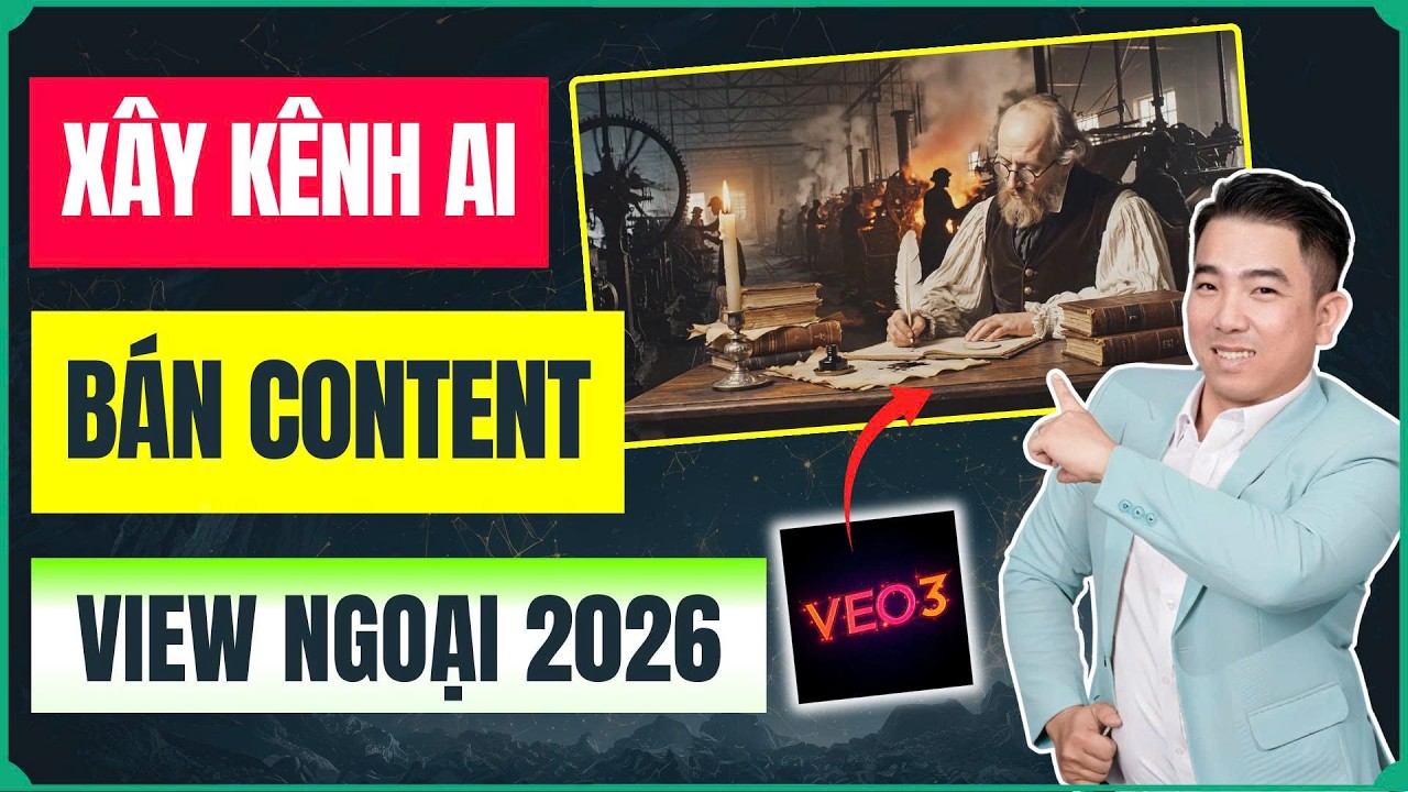 X&acirc;y K&ecirc;nh AI B&aacute;n Content View Ngoại Kiếm Tiền YouTube 2026 Si&ecirc;u Dễ!