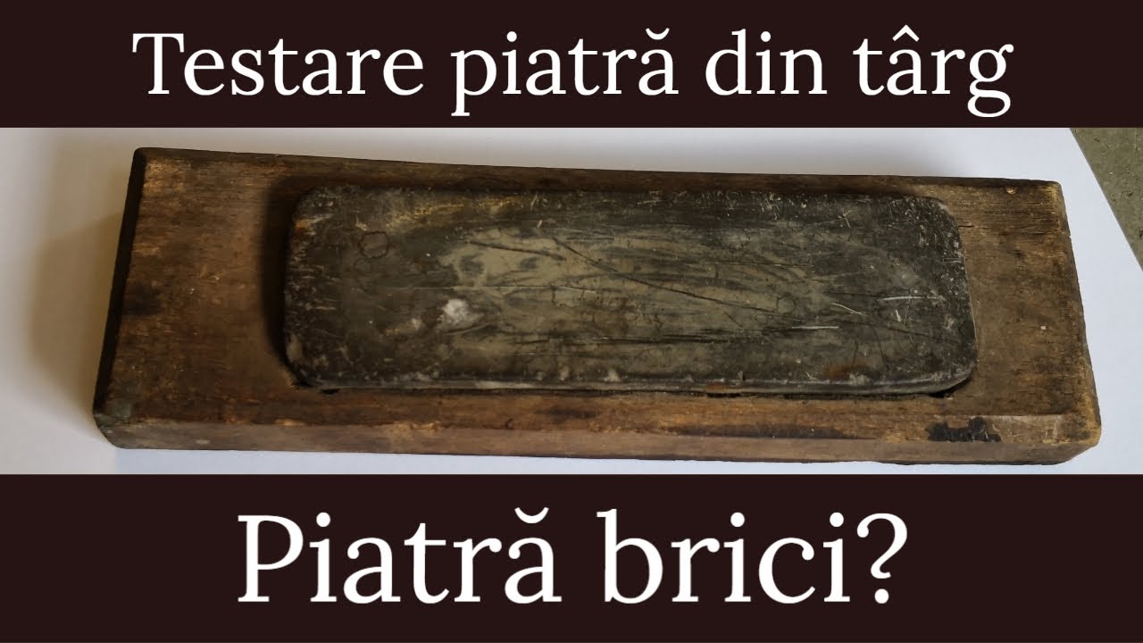 Testare piatră pentru brici veche. Ascuţire cuţit.