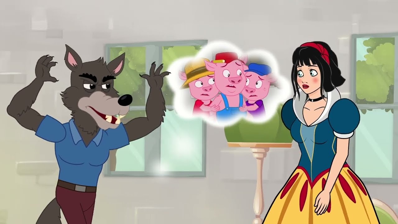 Les 3 Petits Cochons | Série -  Episode 5 | Le Palais de Blanche Neige | Conte | Dessin Animé