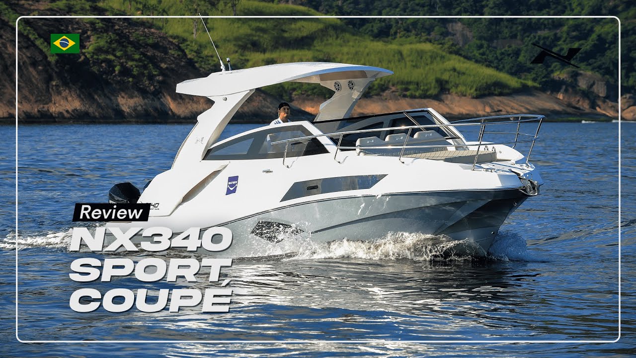 Conheça o design esportivo com estilo único da lancha NX340 Sport Coupé | Tempo Boats