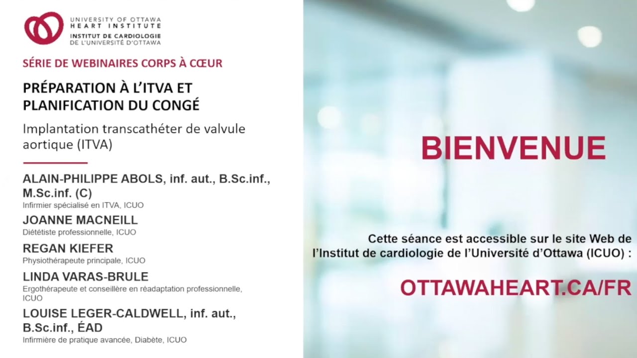 Préparation à l'implantation transcathéter de valvule aortique (ITVA) et planification du congé
