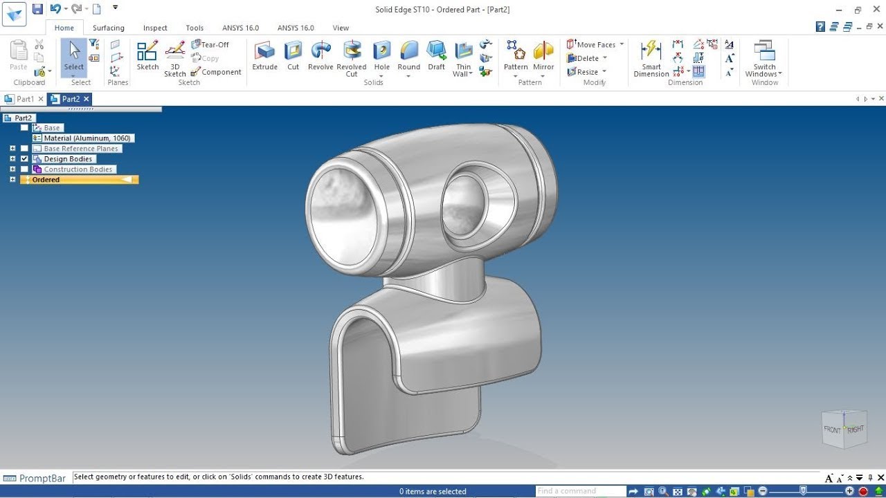 SolidEdge Basic Surface Tutorial
