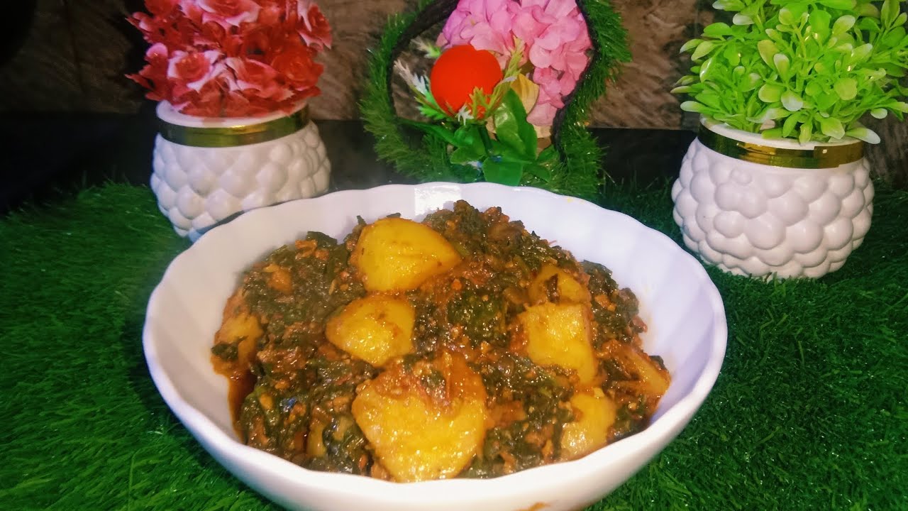 Aalu palak ka salan recipe 
