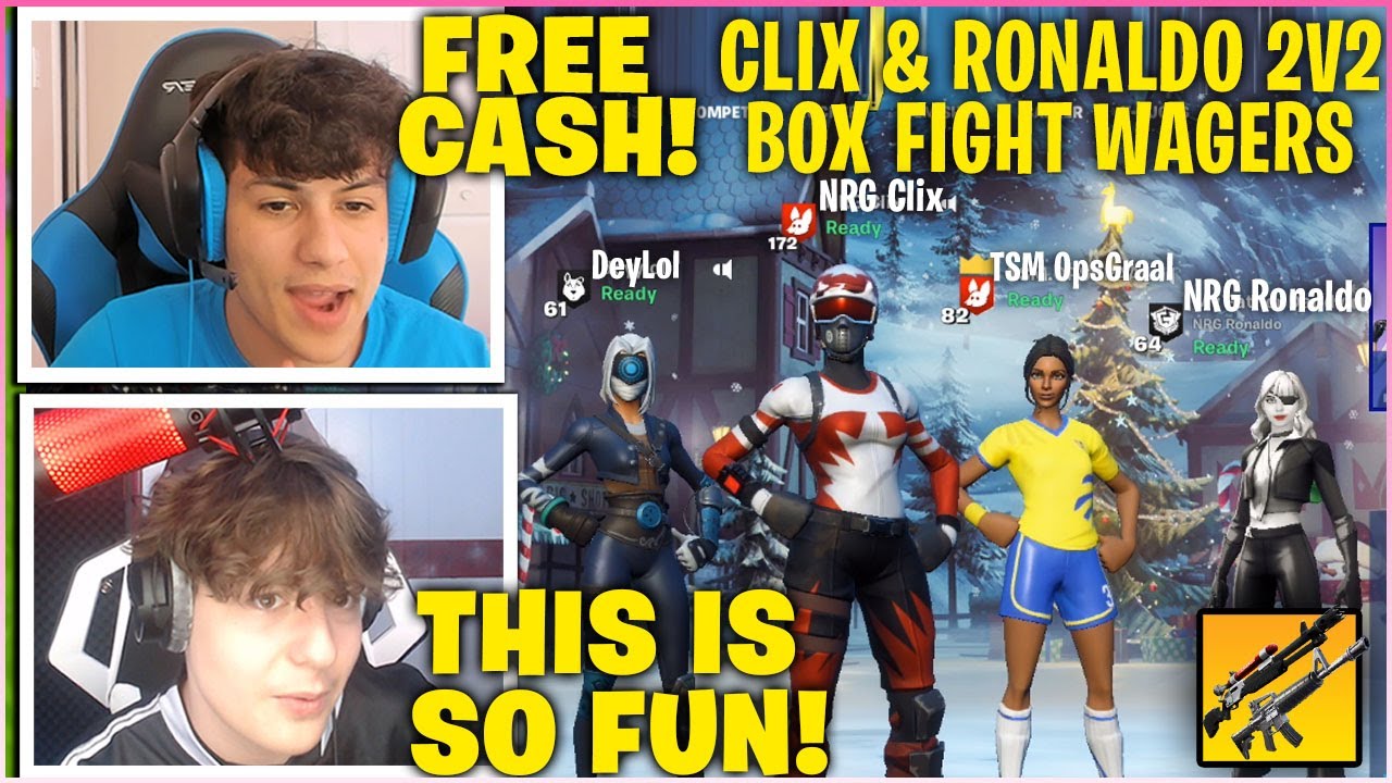 CLIX и RONALDO объединяются в пари на бой 2 на 2 против чемпиона FNCS и игрока с 50 тысячами очко...