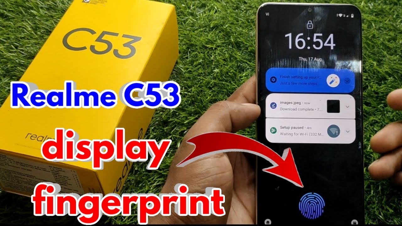 realme c53 me display fingerprint kaise lagaye, realme c53 me fingerprint hai ya nahi