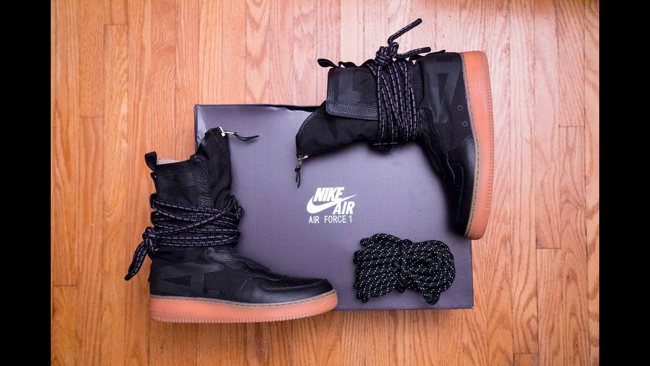 Swooshless Air Force 1 || Nike Special Field Air Force 1 High 'Black-Gum