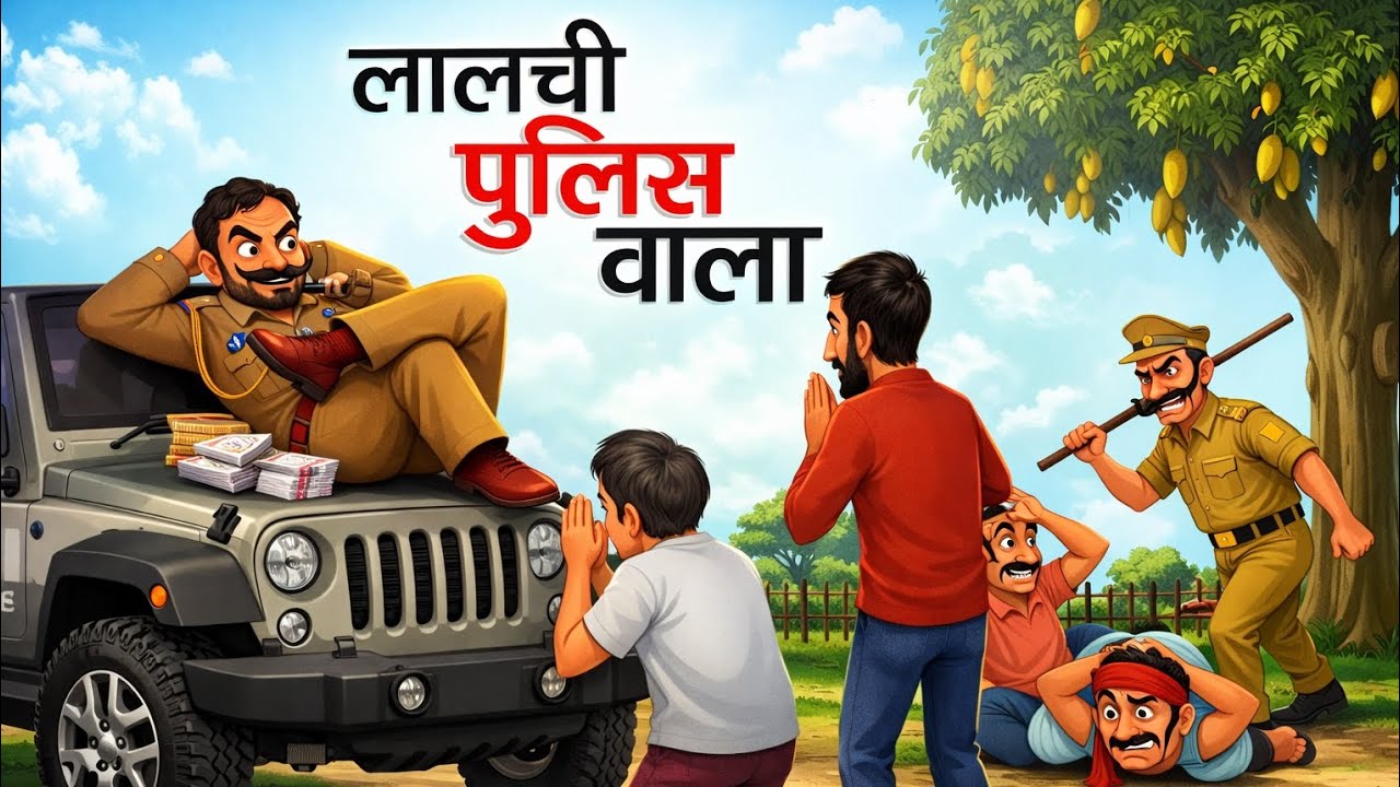 लालची पुलिस🧑‍✈️ वाला | सच्चाई की कहानी#viralvideo #trending #ai #longvideo 