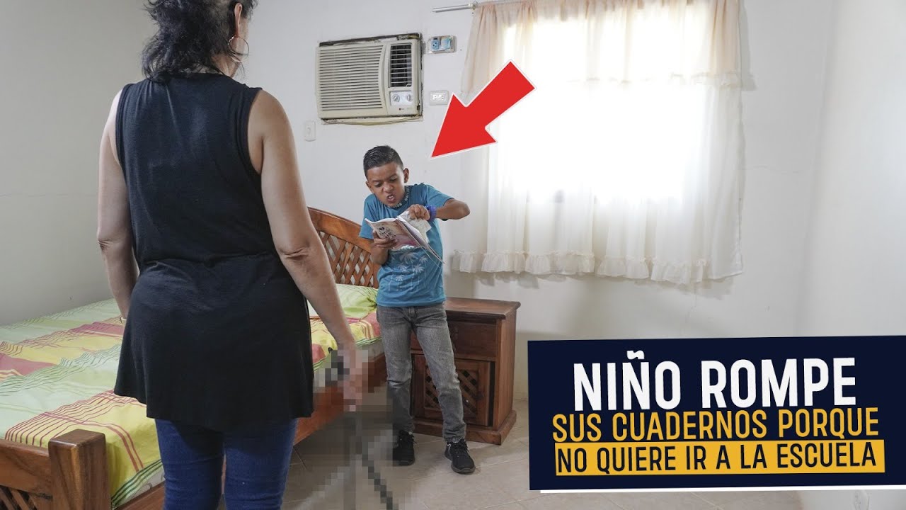 Niño rompe sus cuadernos en ira descontrolada pero le dieron una lección de vida | No quería colegio