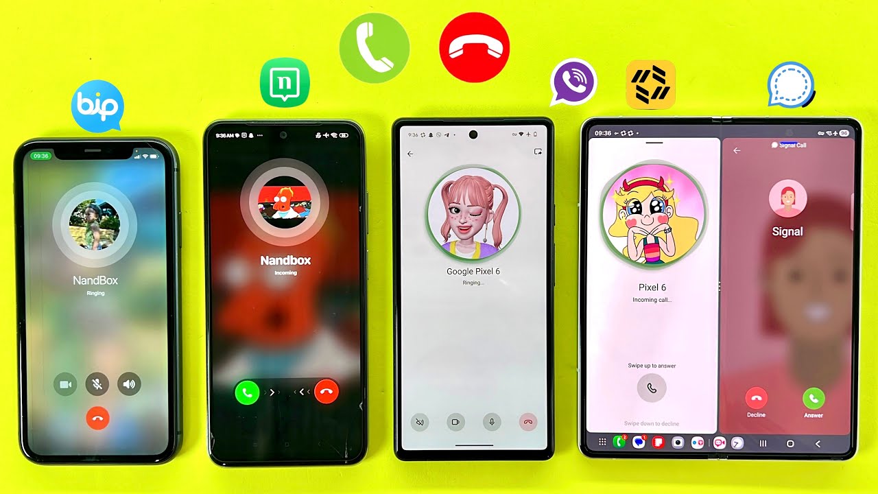 Incoming + Outgoing Calls Social Media BiP, Signal, Nandbox, Viber, Tawasal | Samsung/ iPhone/ Pixel