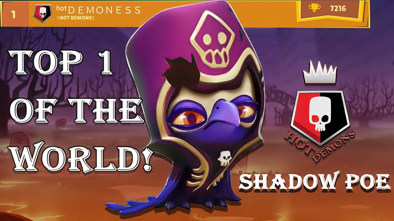 Shadow Poe 20 lvl Top 1 of the world in game Zooba from HOT DEMONS clan 