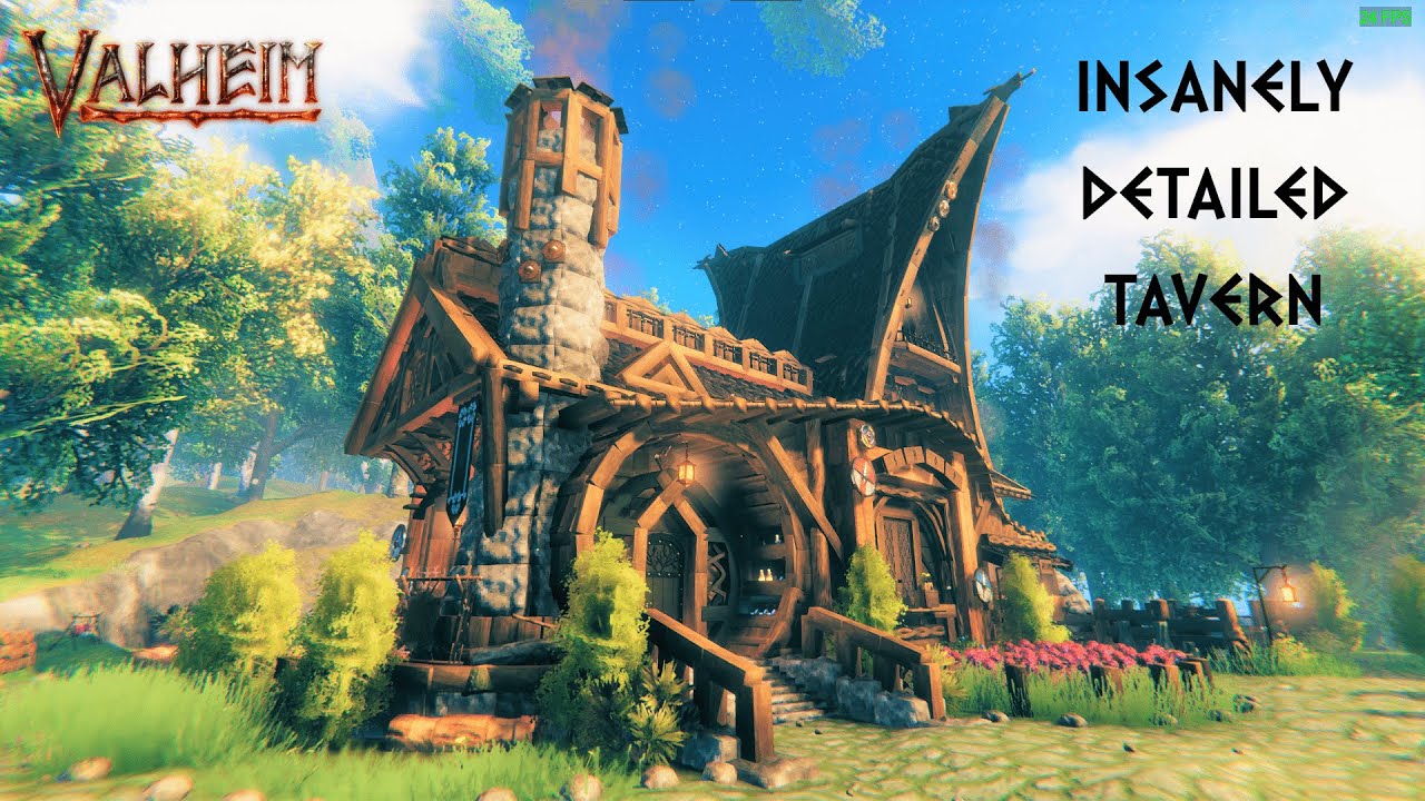 INSANELY Detailed Tavern - Valheim Build