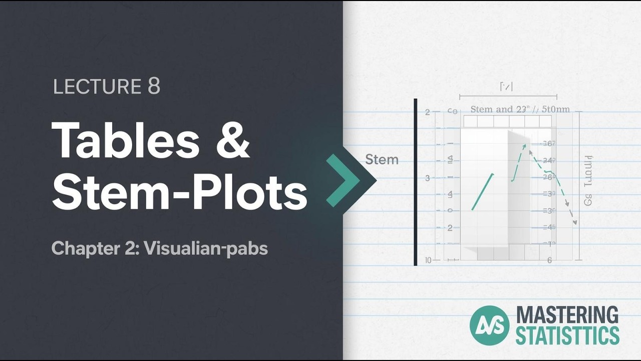 📋 Chapter 2| Lecture 3: Organizing Data - Frequency Tables & Stem-and-Leaf Displays Explained