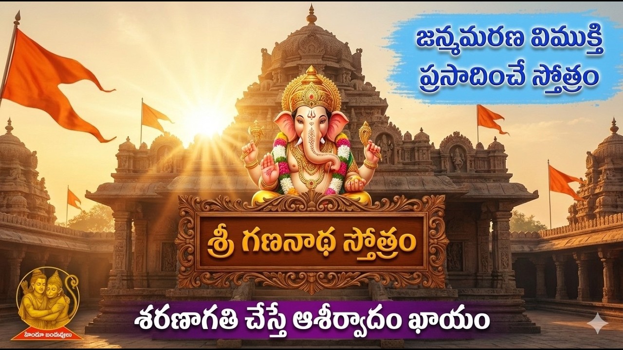 శ్రీ గణనాథ స్తోత్రం 3 Minutes Miracle Power | Janma Marana Vimukthi & Positive Energy ✨ | AI Stotram