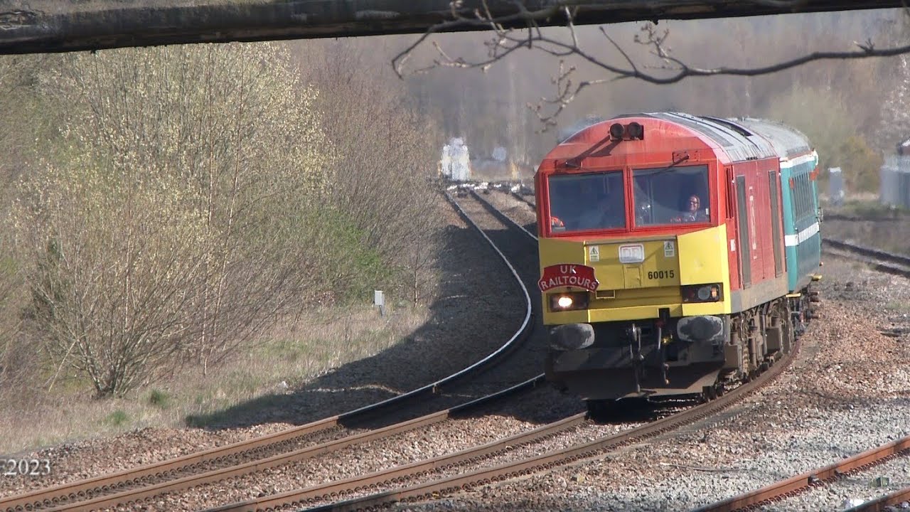 UK - 60015 & 66004 on The Last Chance to Stocksbridge works, 8th April 2023