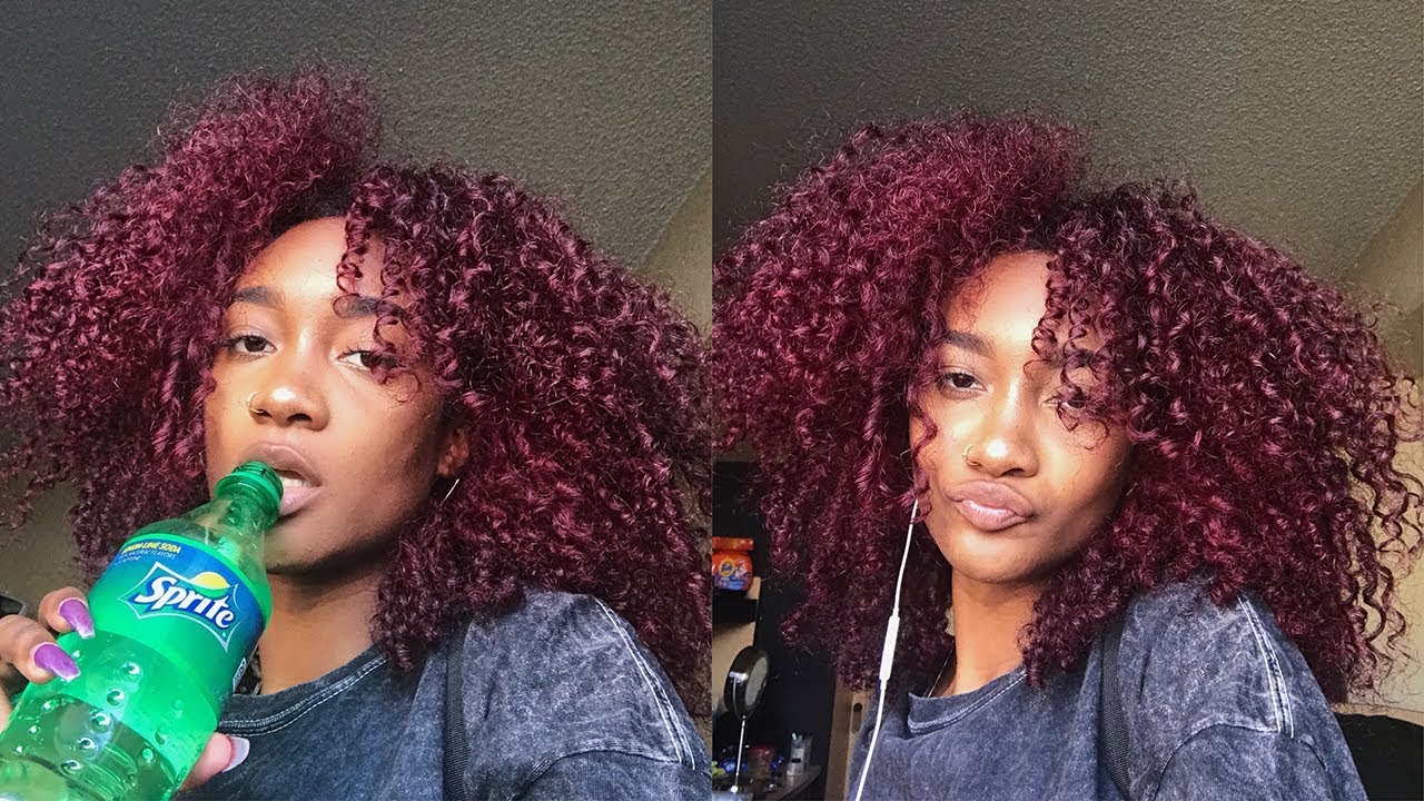 IM DYING MY NATURAL CURLY HAIR PURPLE??!! NO BLEACH Tatyana Ali