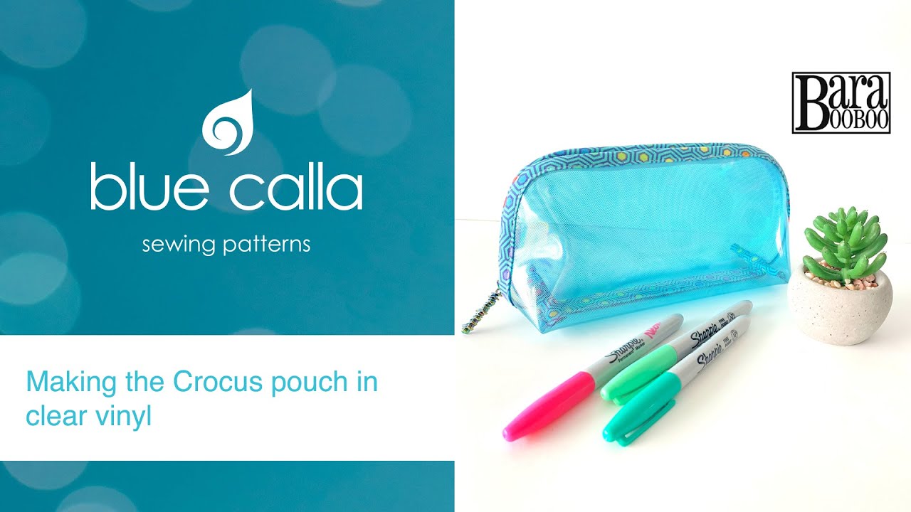 Making the Crocus Pouch in clear vinyl