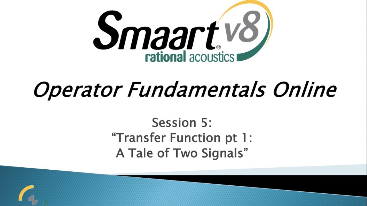 Smaart Operator Fundamentals Online: 5 - Transfer Function Pt. 1 - A Tale of Two Signals