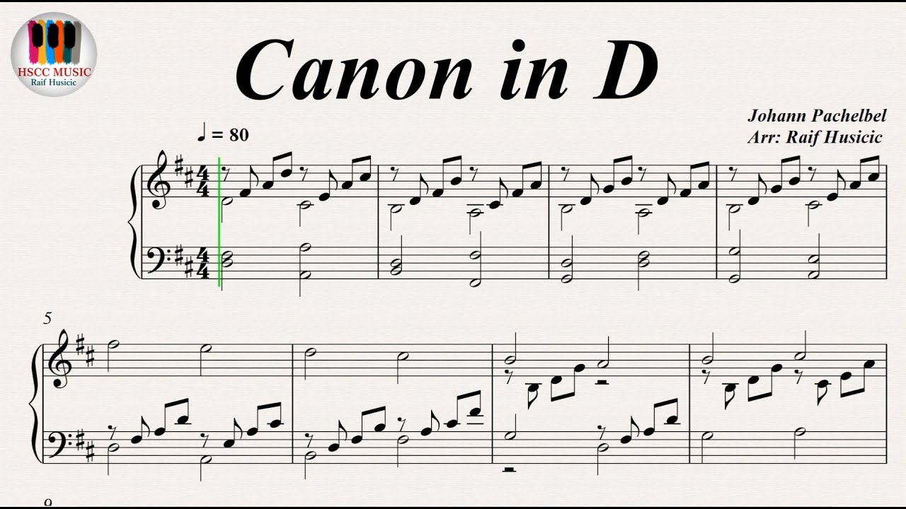 Canon in D - Johann Pachelbel, Piano
