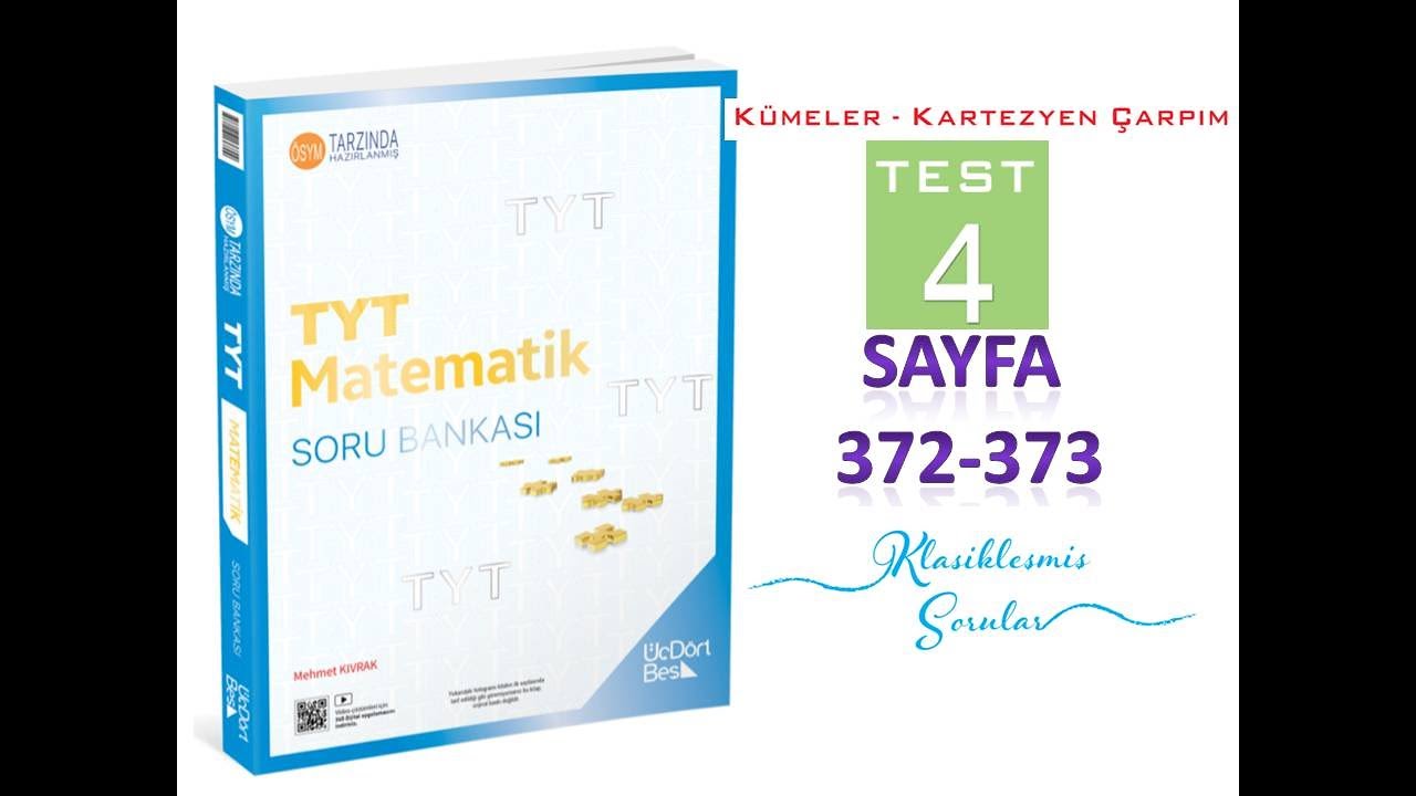 KÜMELER-KARTEZYEN ÇARPIM TEST 4(345 TYT MATEMATİK 2025)