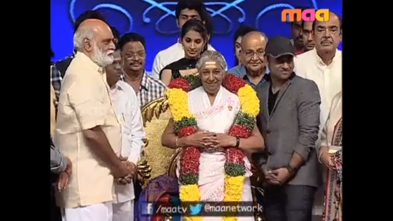 S Janaki lifetime Achievement in K S Chithra  Maa Music Awards 2013