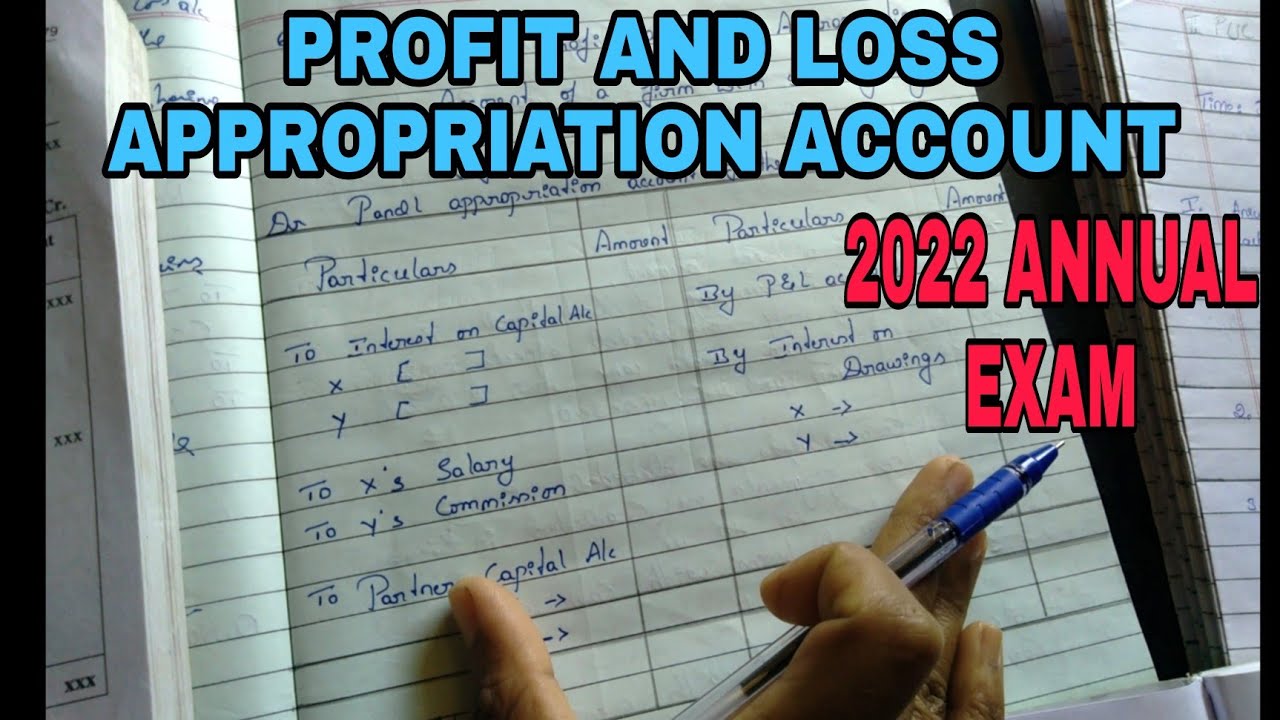 👍 PROFIT AND LOSS APPROPRIATION ACCOUNT  section C   2 PUC  with detail explanation 100%  marks