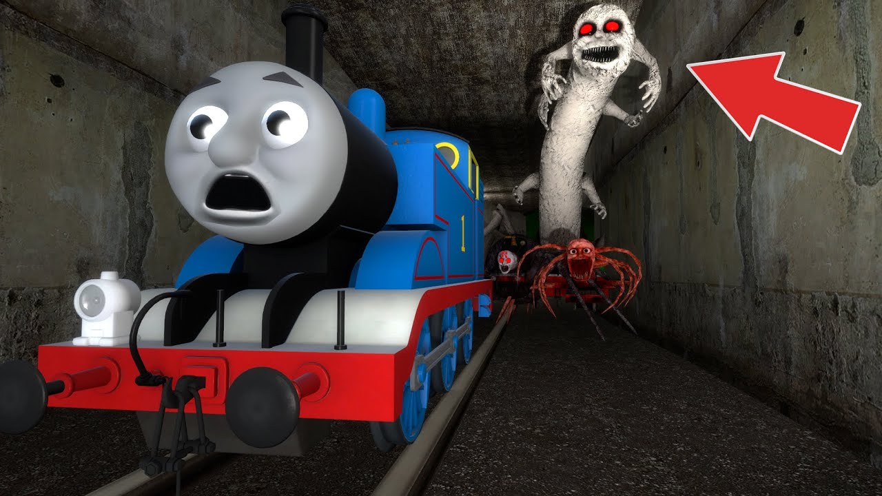 Building a Thomas Train Family Chased By Cursed Thomas and Friends in Garry's Mod