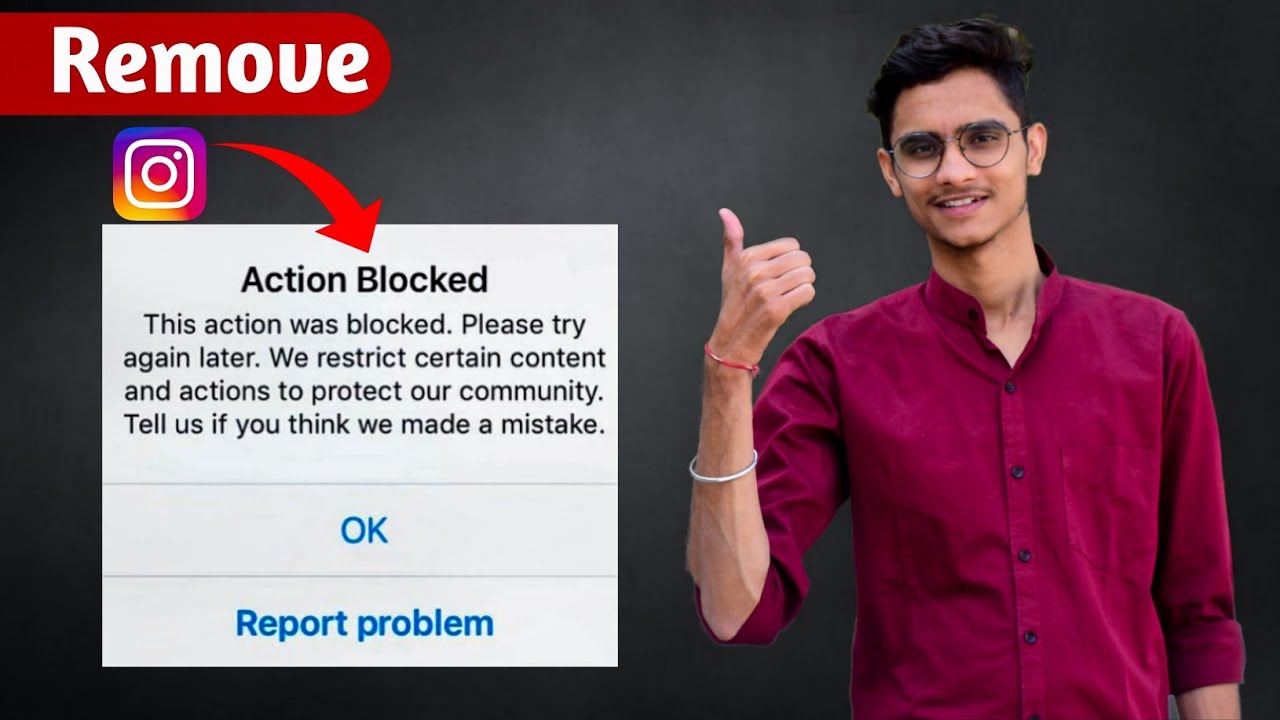 How To Remove Action Blocked On Instagram[Hindi] | Instagram Action Blocked Solution🔥