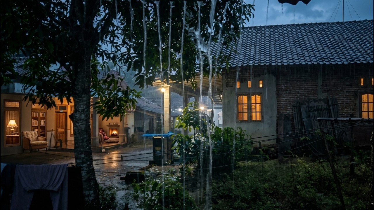 Heavy Rain for Sleeping | Night Rain Sounds No Thunder | Relaxing Rain Ambience