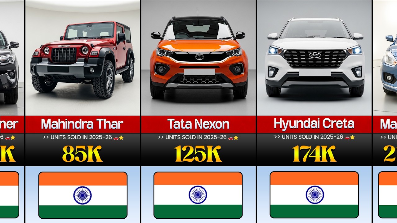 Top 50 Best Selling Cars in India 2026 🚘🇮🇳