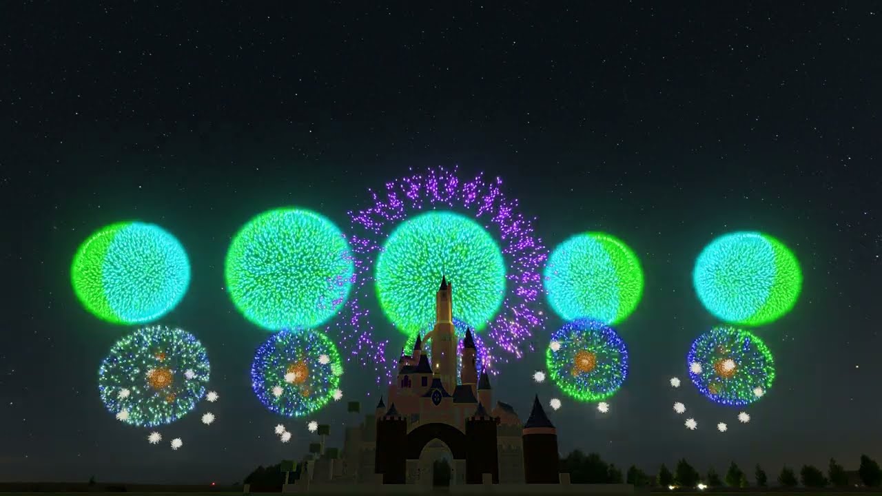 Dreamy Euphony Honkai Impact 3rd Concert Mix Fireworks Display Created on FWSim