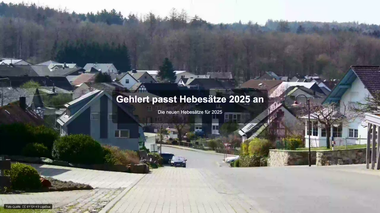 Gehlert passt Hebes&auml;tze 2025 an - Gewerbesteuer News