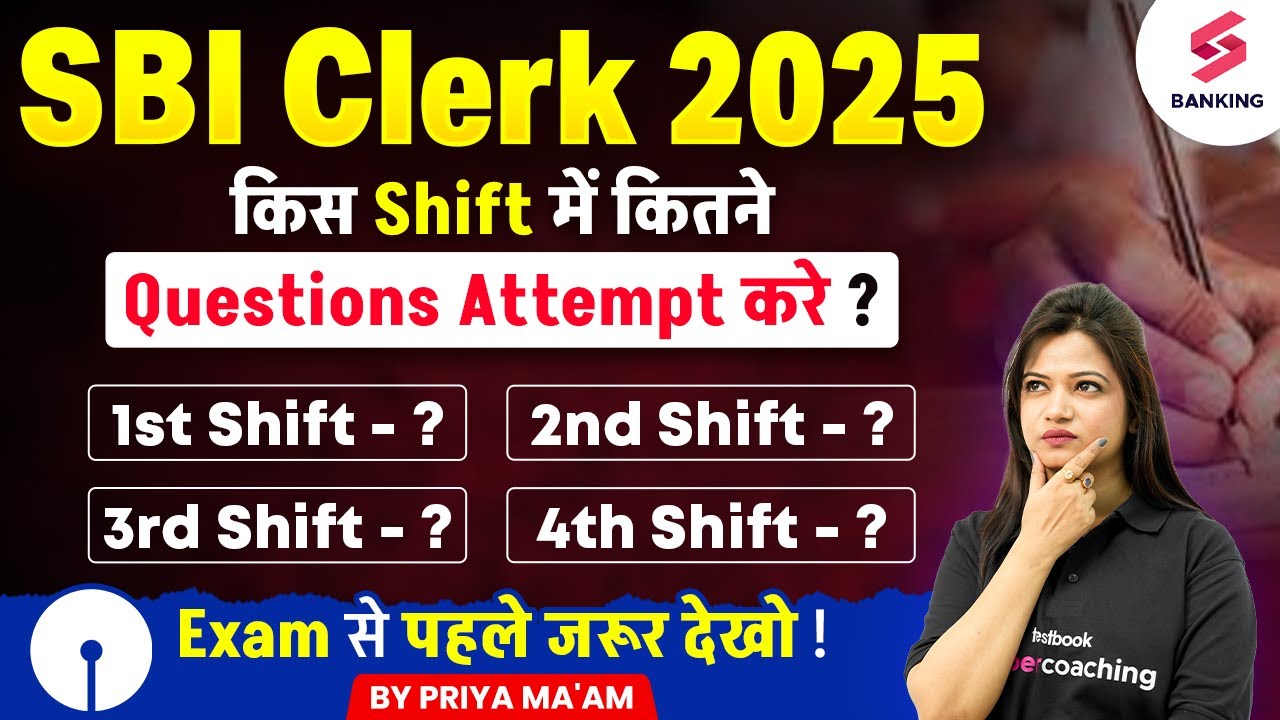 SBI clerk 2025 Safe Attempt | SBI Clerk 2024 Shift Wise Safe Attempt | SBI Clerk Expected Safe Score