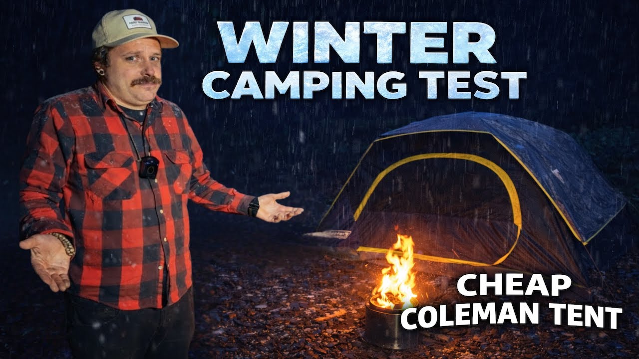 Winter Camping In A Cheap Coleman Tent