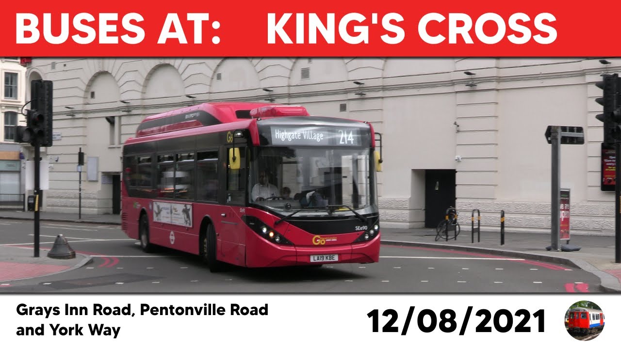 London buses at King's Cross 12/08/2021