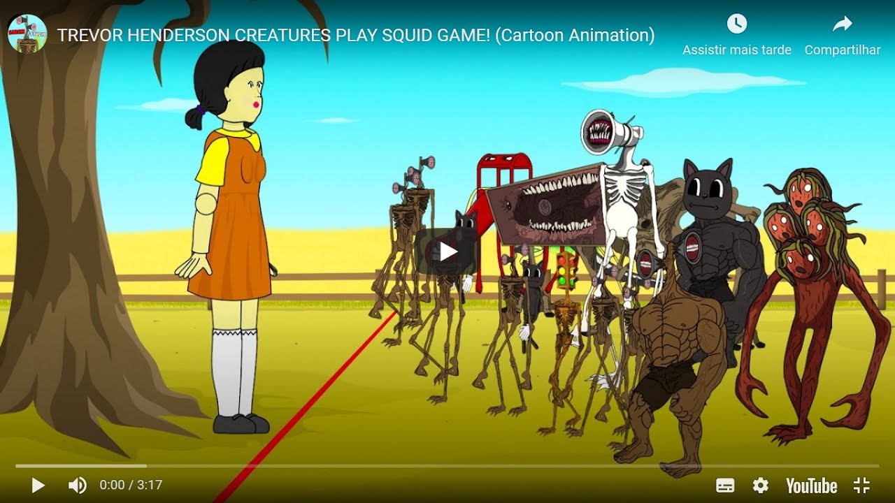 TREVOR HENDERSON CREATURES PLAY SQUID GAME! (Cartoon Animation)