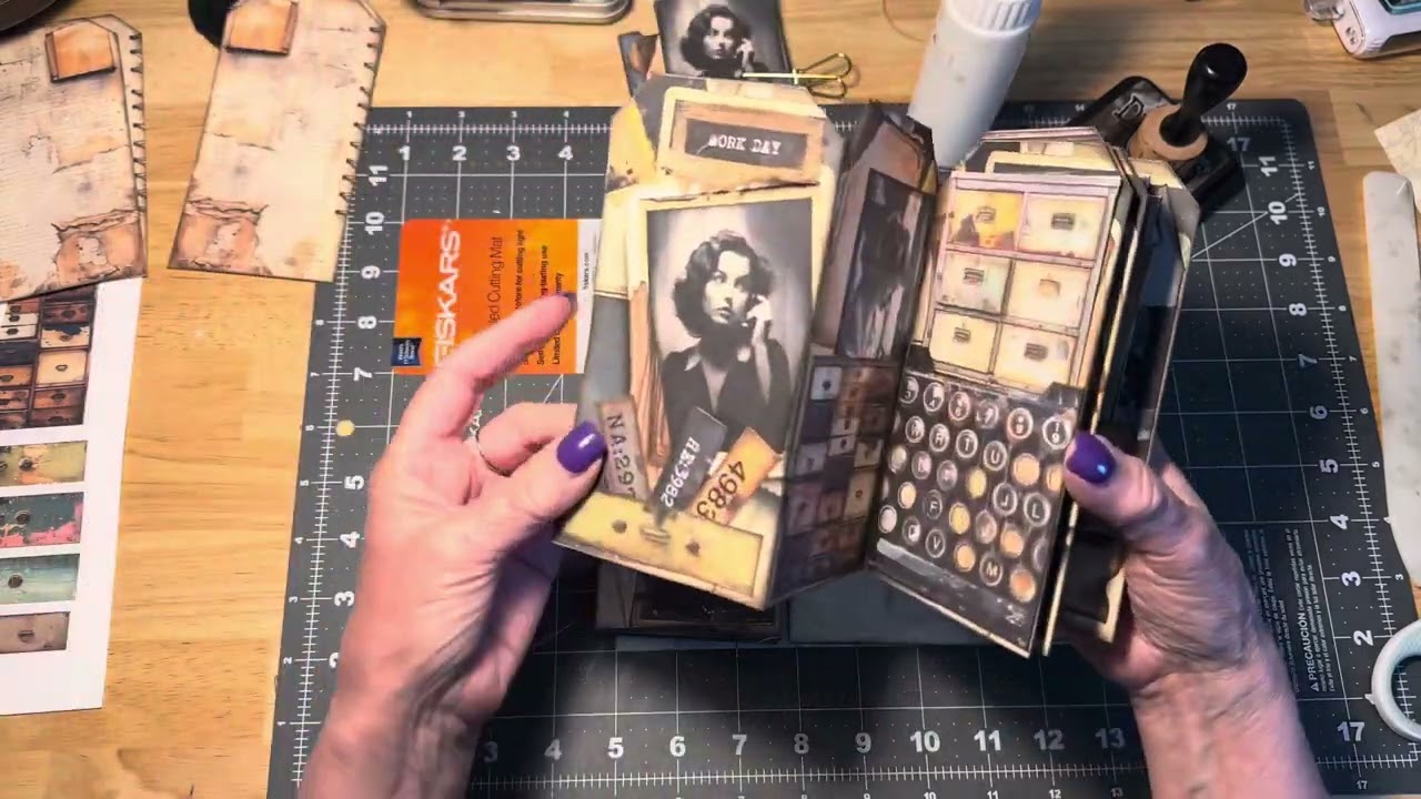 Craft With Me: Multi Fold Tag Journal Part One CDT Project for @TracieFoxCreative