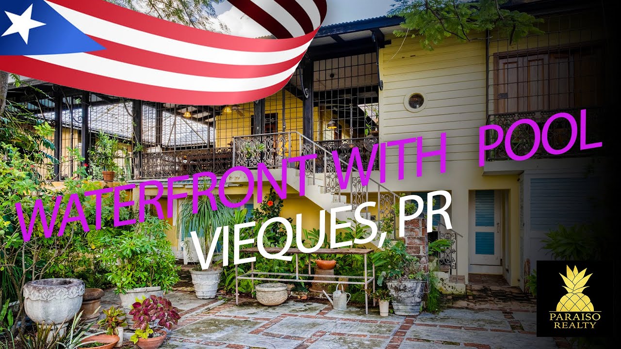 The most adorable house on Vieques is now for sale. Five Bedrooms, Pool and Waterfront!