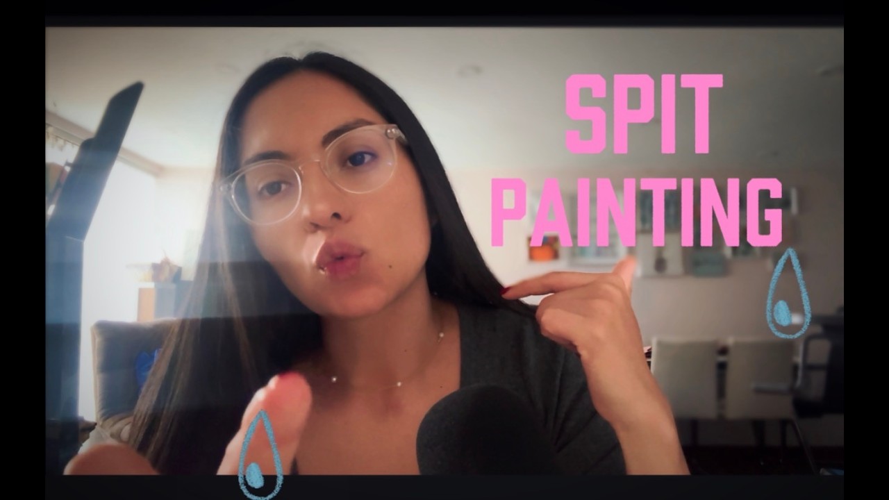 asmr SPIT PAINTING no talking MOUTH SOUNDS s4liv4 & susurros para DORMIR Y RELAJARTE