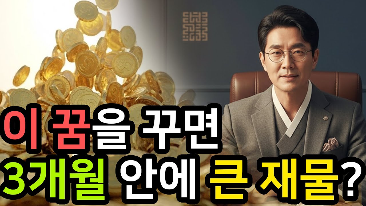 3개월 안에 큰돈 들어오는 꿈 - 조상님이 알려주는 재물의 신호?