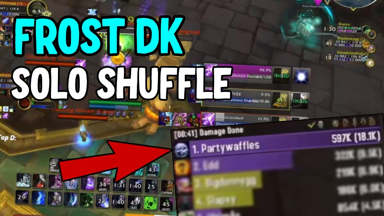 2600+ Frost Death Knight Solo Shuffle (Frost Strike Build) - Dragonflight PrePatch PvP