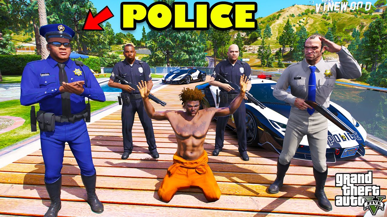 Franklin Promoted To POLICE INSPECTOR in GTA 5 | SHINCHAN and CHOP